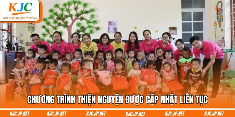 Chương trình thiện nguyện được cập nhật liên tục